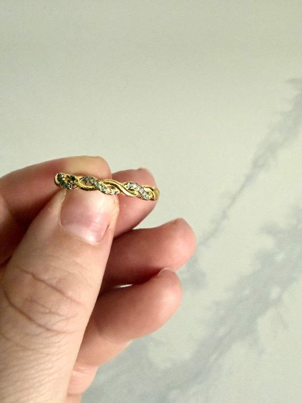 Gold Tone Statement Ring & Stackable Rings Set - Picture 5 of 6